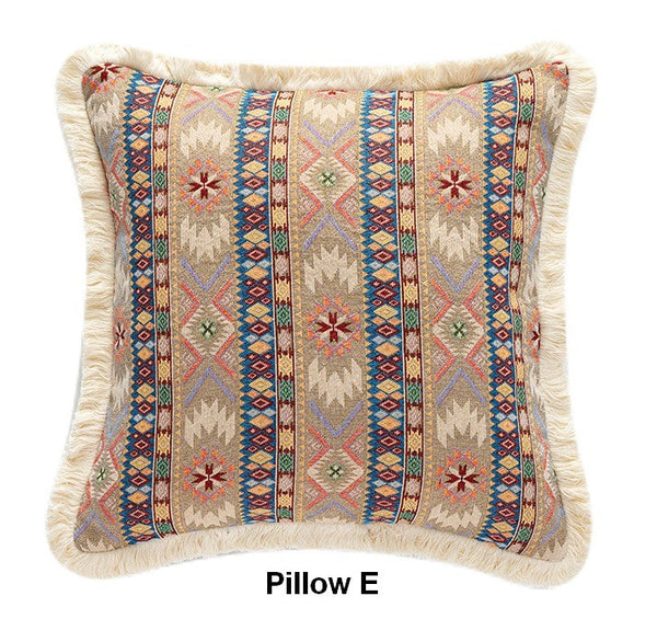 Bohemian Decorative Sofa Pillows for Living Room, Oriental Throw Pillow for Couch, Modern Geometric Decorative Throw Pillows for Bedroom-Silvia Home Craft