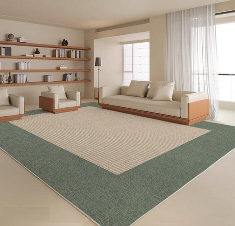 Large Modern Rugs in Living Room, Rectangular Modern Rugs under Sofa, Soft Contemporary Rugs for Bedroom, Dining Room Floor Carpets, Modern Rugs for Office-Silvia Home Craft