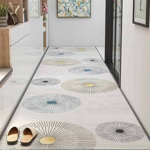 Modern Extra Long Hallway Runners, Easy Care Kitchen Runner Rugs, Stain-resistant Non Slip Entryway Runner Rug Ideas, Long Hallway Runners, Long Narrow Runner Rugs, Entrance Hallway Runners-Silvia Home Craft