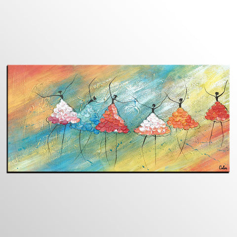 Simple Abstract Paintings, Ballet Dancer Painting, Original Artwork, Bedroom Canvas Painting, Acrylic Canvas Painting, Custom Art-Silvia Home Craft