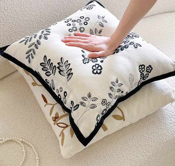 Decorative Pillows for Couch, Square Decorative Pillow Covers, Farmhouse Decorative Pillows for Sofa, Spring Swallow Decorative Pillows for Bedroom-Silvia Home Craft