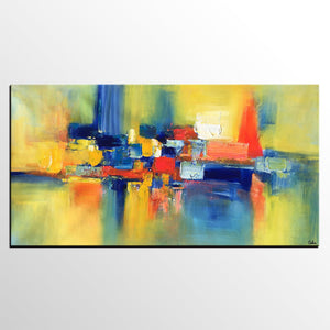 Modern Acrylic Painting, Canvas Wall Art Paintings, Abstract Painting on Canvas, Custom Large Paintings for Living Room, Original Abstract Paintings-Silvia Home Craft