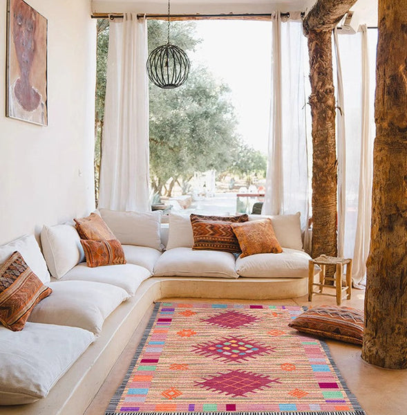 Vintage Persian Rugs, Bedroom Morocco Rugs, Vintage Rugs for Dining Room, Extra Large Traditional Colorful Moroccan Rug, Oversized Area Rugs for Living Room-Silvia Home Craft