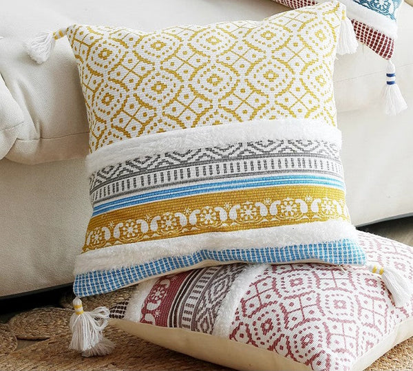 Modern Decorative Pillow for Interior Design, Contemporary Decorative Pillow Covers, Geometric Modern Sofa Pillows for Bedroom, Square Pillows for Couch-Silvia Home Craft