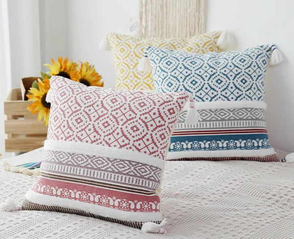 Modern Decorative Pillow for Interior Design, Contemporary Decorative Pillow Covers, Geometric Modern Sofa Pillows for Bedroom, Square Pillows for Couch-Silvia Home Craft