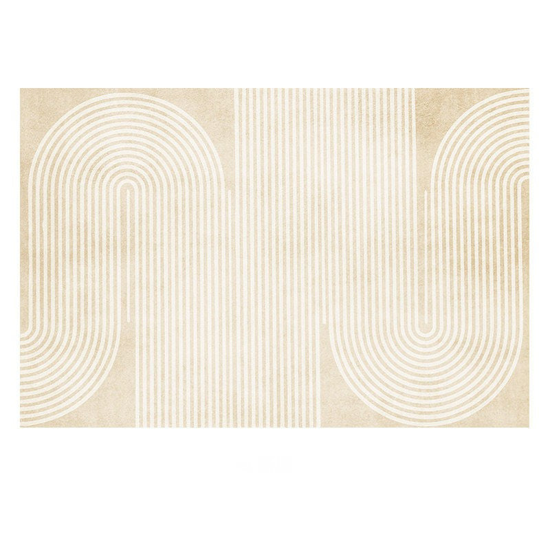 Cream Color Modern Living Room Rugs, Dining Room Modern Rugs, Thick Soft Modern Rugs for Living Room, Contemporary Rugs for Bedroom-Silvia Home Craft