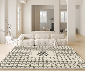 Geometric Modern Rugs for Dining Room, Contemporary Modern Rugs for Living Room, Mid Century Modern Rugs for Interior Design-Silvia Home Craft