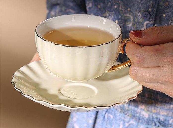 Unique Coffee Cup and Saucer in Gift Box as Birthday Gift, Elegant