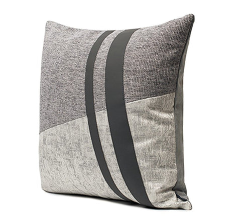 Grey Throw Pillow for Couch, Modern Sofa Pillow, Grey Decorative Pillows, Modern Throw Pillows, Throw Pillow for Living Room-Silvia Home Craft