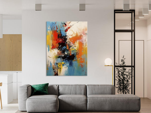 Hand Painted Acrylic Painting, Modern Contemporary Artwork, Original Wall Art Painting for Living Room, Acrylic Paintings for Dining Room-Silvia Home Craft