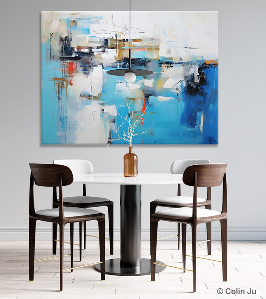 Hand Painted Acrylic Painting, Abstract Wall Painting for Living Room, Modern Contemporary Artwork, Original Acrylic Paintings for Dining Room-Silvia Home Craft