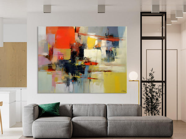 Large Acrylic Painting, Huge Paintings for Living Room, Hand Painted Wall Art Painting, Original Modern Canvas Artwork-Silvia Home Craft