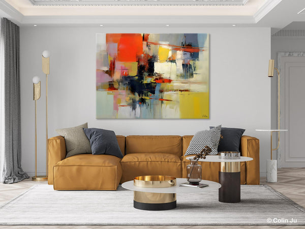 Large Acrylic Painting, Huge Paintings for Living Room, Hand Painted Wall Art Painting, Original Modern Canvas Artwork-Silvia Home Craft