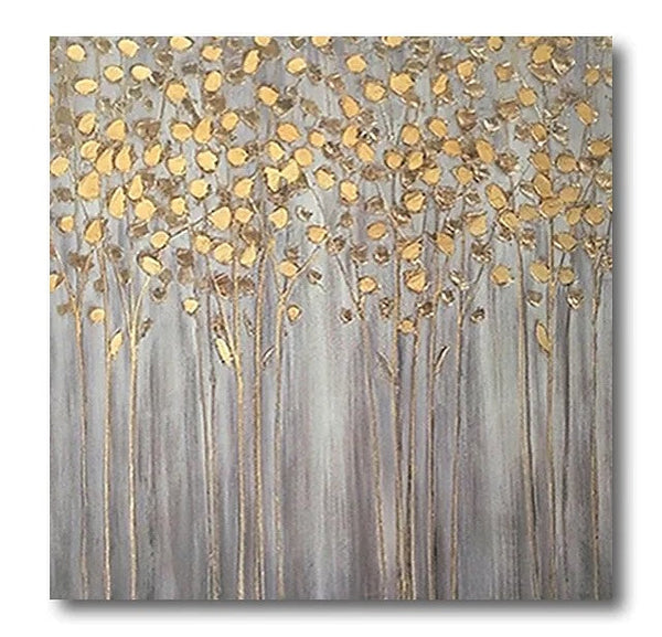 Birch Tree Paintings, Easy Painting Ideas for Bedroom, Acrylic Painting on Canvas, Large Acrylic Canvas Paintings, Huge Painting for Sale-Silvia Home Craft