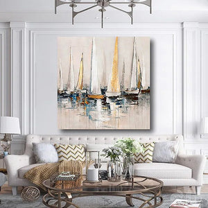 Simple Abstract Art Paintings, Large Acrylic Painting for Living
