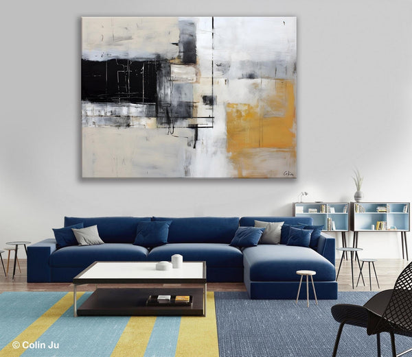 Modern Abstract Art Paintings, Extra Large Canvas Painting for Bedroom, Original Canvas Wall Art, Oversized Contemporary Acrylic Paintings-Silvia Home Craft