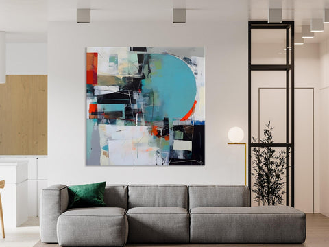 Modern Acrylic Artwork, Original Modern Paintings, Contemporary Canvas Art for Bedroom, Heavy Texture Canvas Art, Large Abstract Paintings-Silvia Home Craft