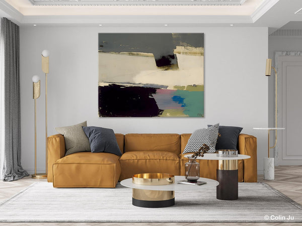 Abstract Landscape Paintings, Modern Wall Art for Living Room, Landscape Acrylic Paintings, Original Abstract Abstract Painting on Canvas-Silvia Home Craft