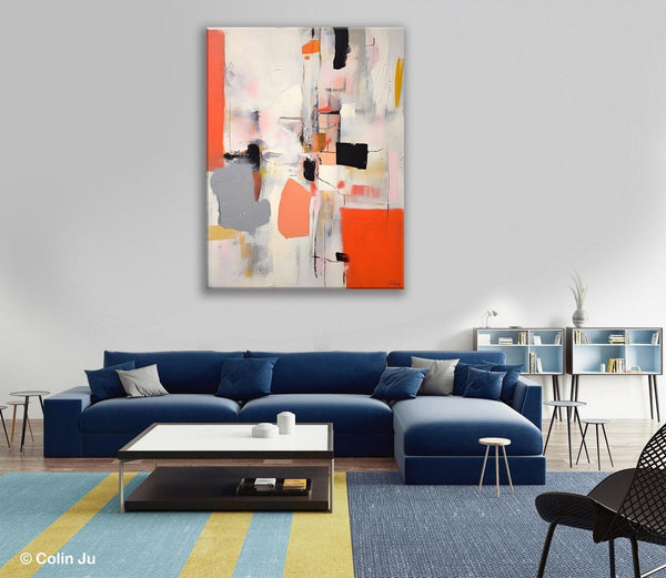 Acrylic Painting on Canvas, Contemporary Painting, Canvas Paintings for Dining Room, Extra Large Modern Wall Art, Original Abstract Painting-Silvia Home Craft