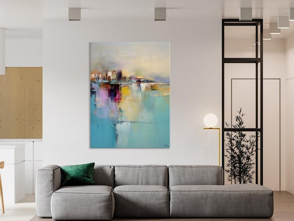 Oversized Contemporary Acrylic Paintings, Modern Abstract Paintings, Extra Large Canvas Painting for Living Room, Original Canvas Wall Art-Silvia Home Craft