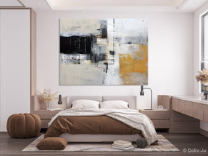 Modern Abstract Art Paintings, Extra Large Canvas Painting for Bedroom, Original Canvas Wall Art, Oversized Contemporary Acrylic Paintings-Silvia Home Craft