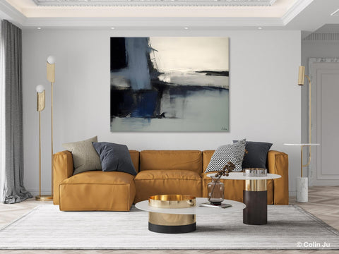 Abstract Painting for Bedroom, Large Original Abstract Art, Contemporary Acrylic Paintings, Abstract Painting on Canvas, Simple Wall Art-Silvia Home Craft