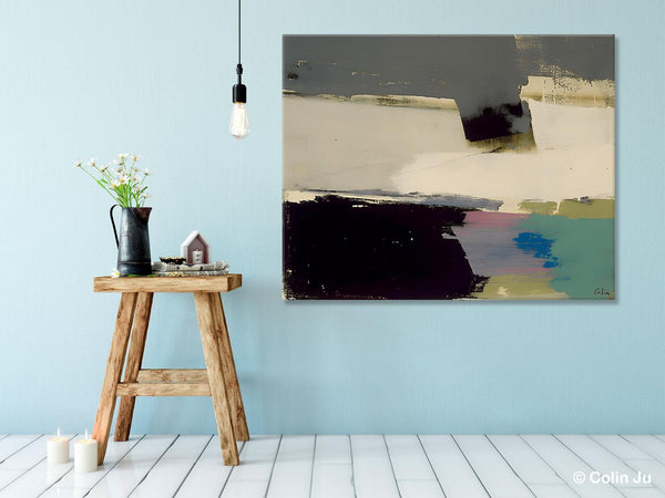 Abstract Landscape Paintings, Modern Wall Art for Living Room, Landscape Acrylic Paintings, Original Abstract Abstract Painting on Canvas-Silvia Home Craft