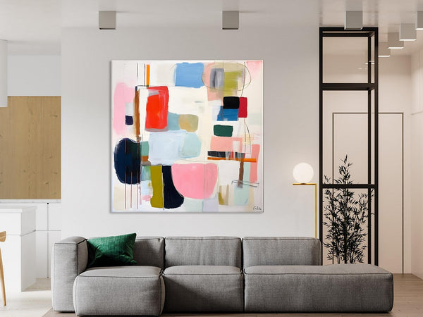 Modern Canvas Paintings, Large Abstract Painting for Bedroom, Original Abstract Wall Art, Modern Acrylic Artwork, Contemporary Canvas Art-Silvia Home Craft