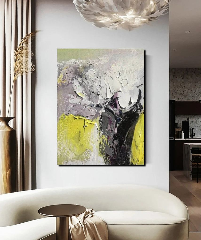 Living Room Abstract Paintings, Hand Painted Canvas Paintings, Heavy T –  Silvia Home Craft